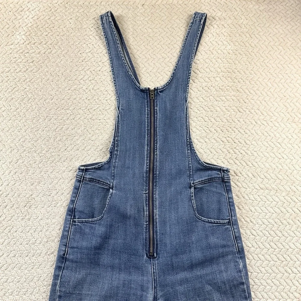 Free‎ People Denim Overalls Women's Size 2 Jump suit Boho Festival Retro Western - Picture 4 of 16